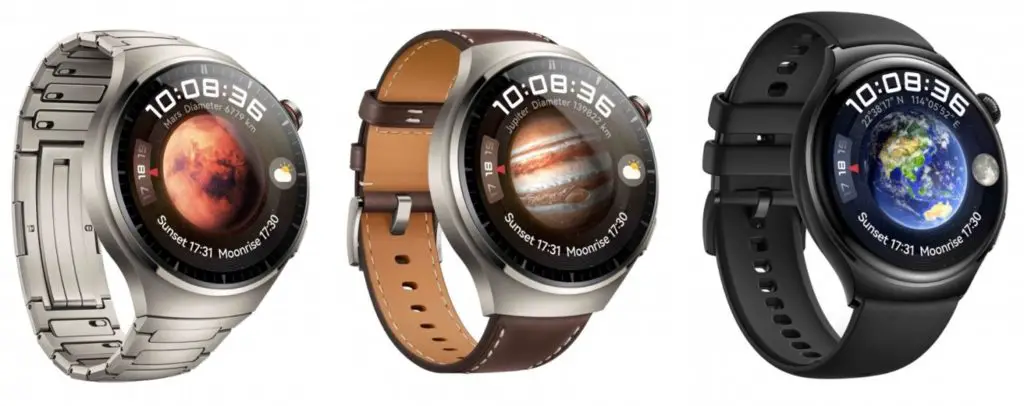 Huawei Watch 4 (Pro) in verschiedenen Farben und Materialien